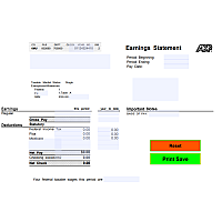 ADP Paystub With Auto Calculator